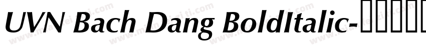 UVN Bach Dang BoldItalic字体转换